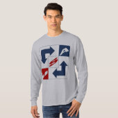 T-shirt basique gris USA Tシャツ (正面フル)