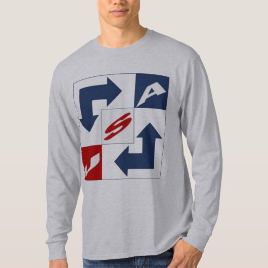 T-shirt basique gris USA Tシャツ (正面)