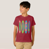T-shirt basique marron pour enfants NOEL BONBONS Tシャツ (正面フル)
