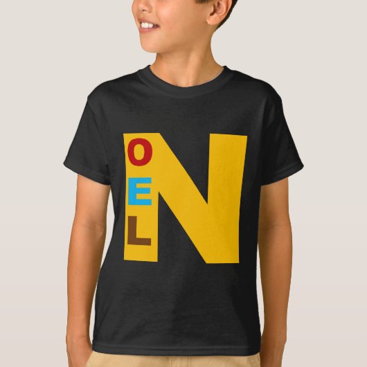 T-shirt basique noir Design NOEL Tシャツ (正面)