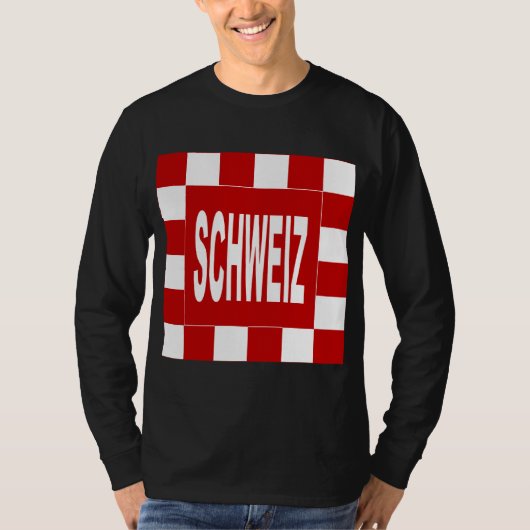 T-shirt basique noir SCHWEIZ Tシャツ (正面)