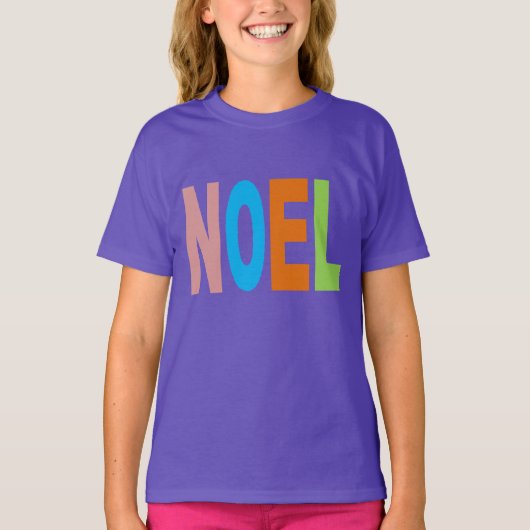 T-shirt basique pourpre  Design NOEL Tシャツ (正面)