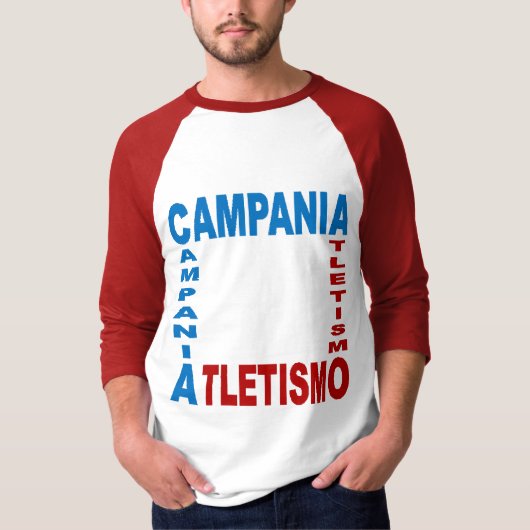 T-shirt basique raglan CAMPANIA ATLETISME Tシャツ (正面)