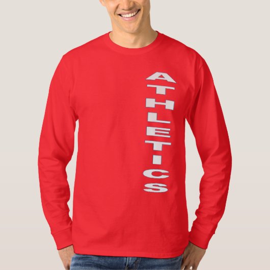 T-shirt basique rouge profond ATHLETICS Tシャツ (正面)