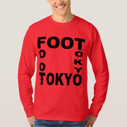 T-shirt basique rouge profond FOOT TOKYO Tシャツ (正面)