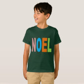 T-shirt basique vert foret Design NOEL Tシャツ (正面フル)