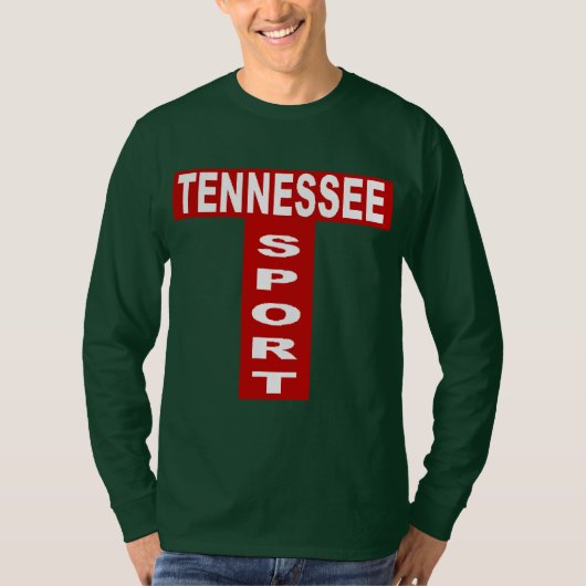 T-shirt basique vert foret TENNESSEE SPORT Tシャツ (正面)