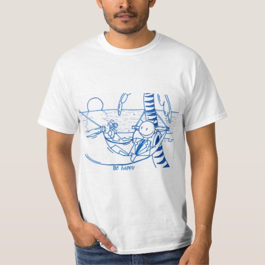 T Shirt Be Happy Tシャツ (正面)
