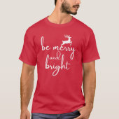 T-Shirt : be merry and bright (red) Tシャツ (正面)