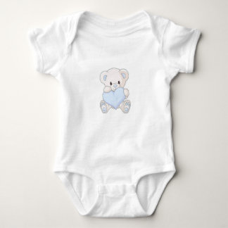 T-shirt bébé garçon avec un ours imprimer ベビーボディスーツ