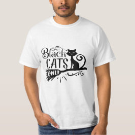 T-SHIRT Black cats only  Tシャツ