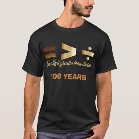 T-Shirt-Black History Month 100 Years Tシャツ (正面)