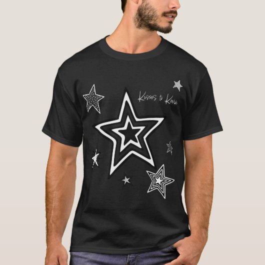 T-Shirt Black. KtK. Stars Tシャツ (正面)