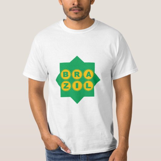 T-shirt blanc homme DESIGN  BRAZIL Tシャツ (正面)