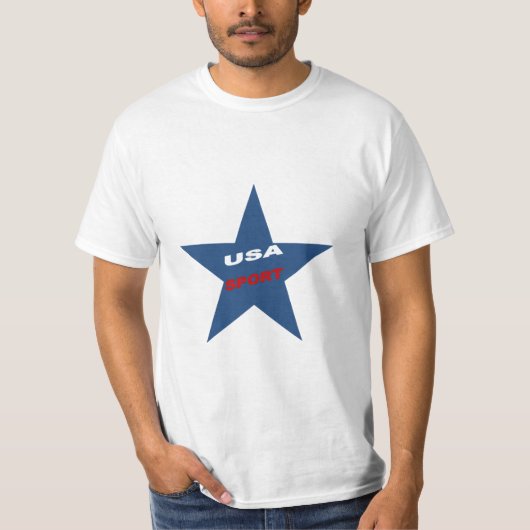 T-shirt blanc homme USA SPORT Tシャツ (正面)