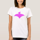 T-Shirt Blanc Pour Femmes (AirFly Logo Pink) Tシャツ (正面)
