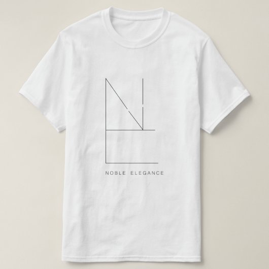 T-shirt Blanc Pour Hommes (Noble Elégance) Tシャツ (デザイン正面)