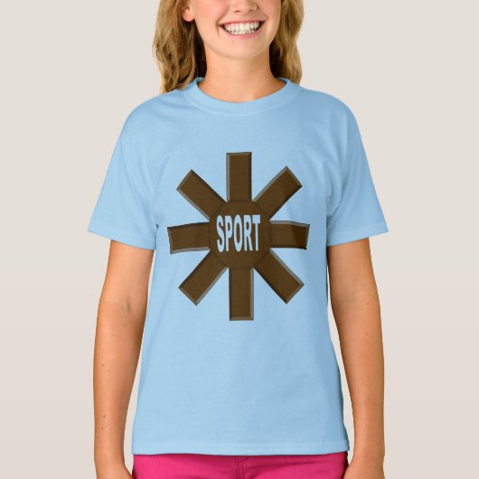 T-shirt bleu ciel  SOLEIL CHOCOLAT Tシャツ (正面)