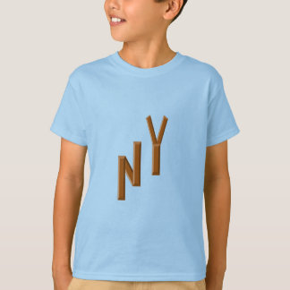 T-shirt bleu enfant CHOCOLAT  NEW  YORK Tシャツ