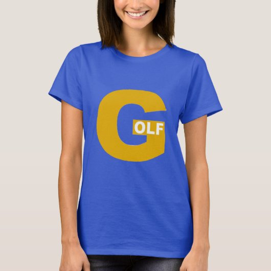T-shirt bleu royal femme DESIGN GOLF Tシャツ (正面)