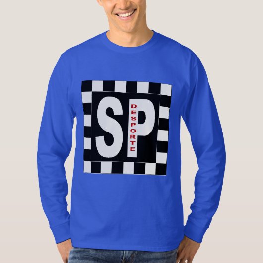 T-shirt  bleu royal  SAO PAULO DESPORTE Tシャツ (正面)