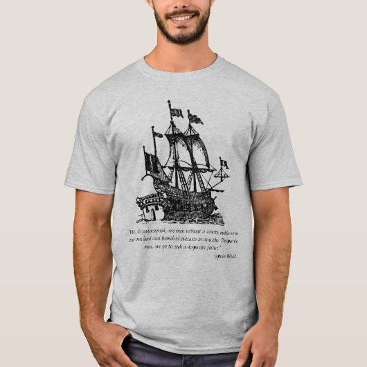 T-shirt Blood Pirate大尉 Tシャツ (正面)