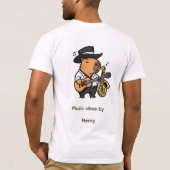  T-Shirt – Capybara Music Mood Tシャツ (裏面)
