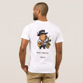  T-Shirt – Capybara Music Mood Tシャツ (裏面フル)