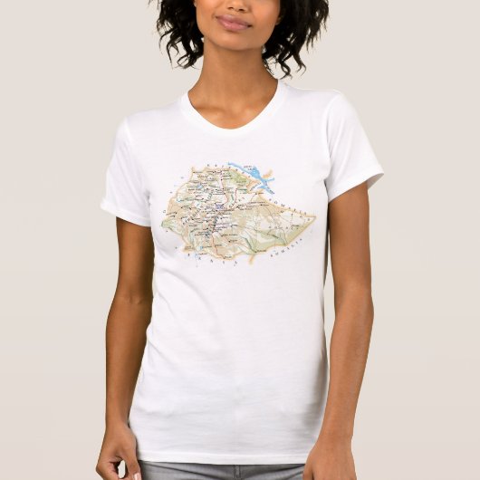 T-shirt "Carte de l'Ethiopie" Tシャツ (正面)