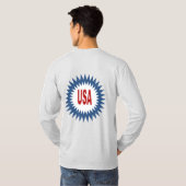 T-shirt cendre  dos homme  SUN  USA Tシャツ (裏面フル)