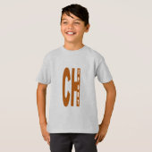 T-shirt cendre enfant DESIGN  CH SPORT Tシャツ (正面フル)