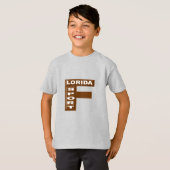 T-shirt cendre enfants CHOCOLAT  FLORIDA  SPORT Tシャツ (正面フル)