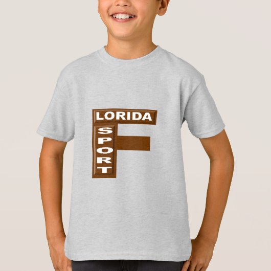 T-shirt cendre enfants CHOCOLAT  FLORIDA  SPORT Tシャツ (正面)