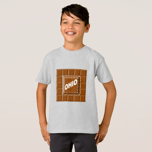 T-shirt cendre Enfants  CHOCOLAT  OHIO Tシャツ (正面フル)