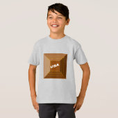 T-shirt cendre Enfants  CHOCOLAT  USA Tシャツ (正面フル)