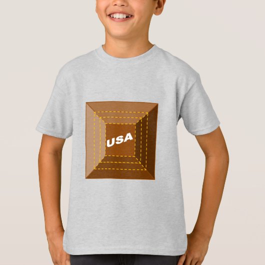 T-shirt cendre Enfants  CHOCOLAT  USA Tシャツ (正面)