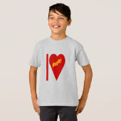 T-shirt cendre enfants I LOVE RUGBY Tシャツ (正面フル)