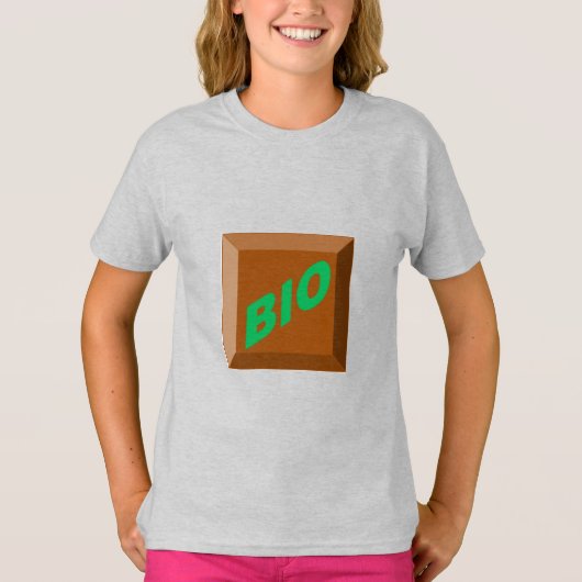 T-shirt cendre filles  CHOCOLAT  BIO Tシャツ (正面)