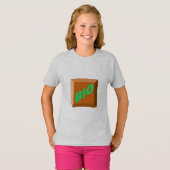 T-shirt cendre filles  CHOCOLAT  BIO Tシャツ (正面フル)