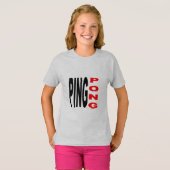 T-shirt cendre filles PING PONG Tシャツ (正面フル)