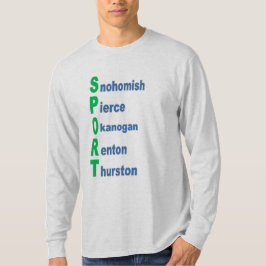 T-shirt cendre manches longues  TOURISM  SPORT  WA Tシャツ