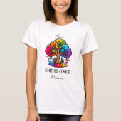 T-shirt CHEMIS-TREE rainbow 80s tree noir blanc Tシャツ (正面)