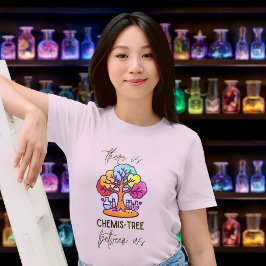 T-shirt CHEMIS-TREE rainbow vintage tree noir rose Tシャツ