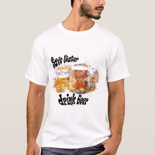 T shirt citation funny rigolo beer lover cadeau tシャツ (正面)