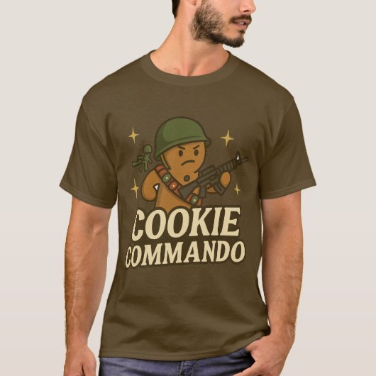 T-Shirt Cookie Commando – Green Helmet Edition Tシャツ (正面)