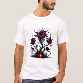 T-shirt Créature Abyssale aux Yeux Écarlates Tシャツ (正面)