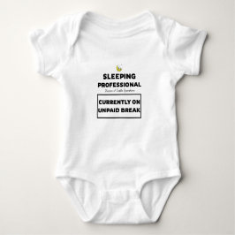 T-Shirt "Currently on Unpaid Break" Baby Bodysuit ベビーボディスーツ