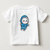 T-Shirt Cute Astronaut Cat Kawaii For Baby ベビーTシャツ (裏面)
