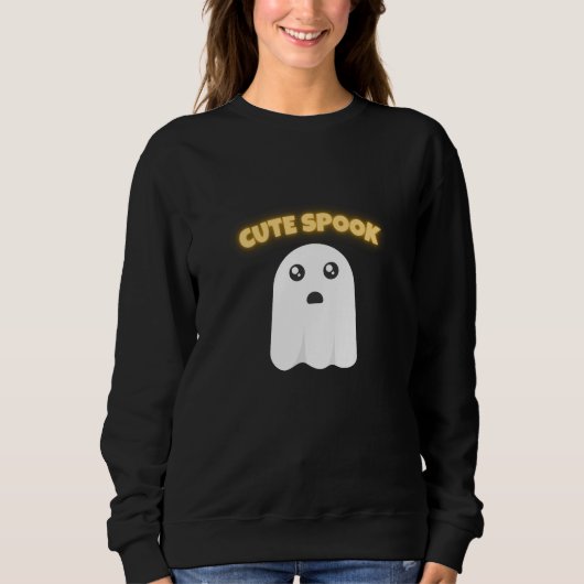 T-Shirt Cute Spook | Minimalist Kawaii Ghost Hallo スウェットシャツ (正面)