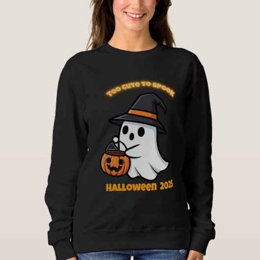 T-Shirt Cute Spook | Minimalist Kawaii Ghost Hallo スウェットシャツ (正面)